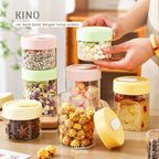 KINO - Wadah Kaca Borosilikat Jar Kaca Mpasi Kaldu Anak Simpan Makanan dan lainnya