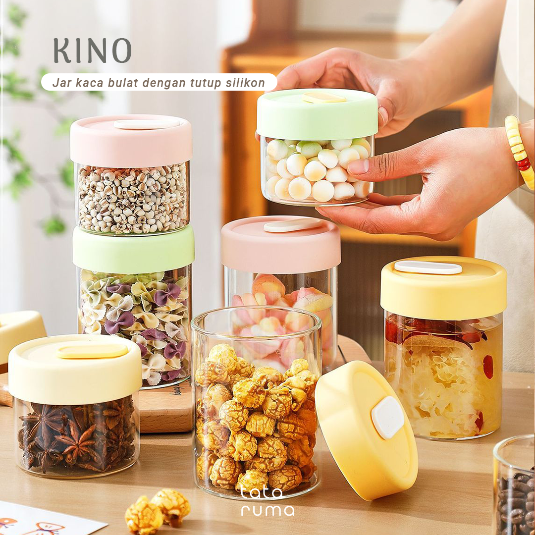 KINO - Wadah Kaca Borosilikat Jar Kaca Mpasi Kaldu Anak Simpan Makanan dan lainnya