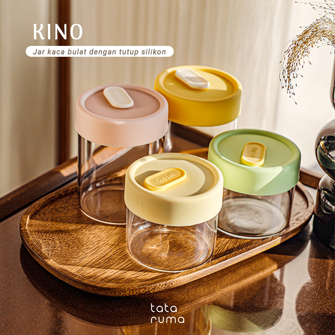KINO - Wadah Kaca Borosilikat Jar Kaca Mpasi Kaldu Anak Simpan Makanan dan lainnya