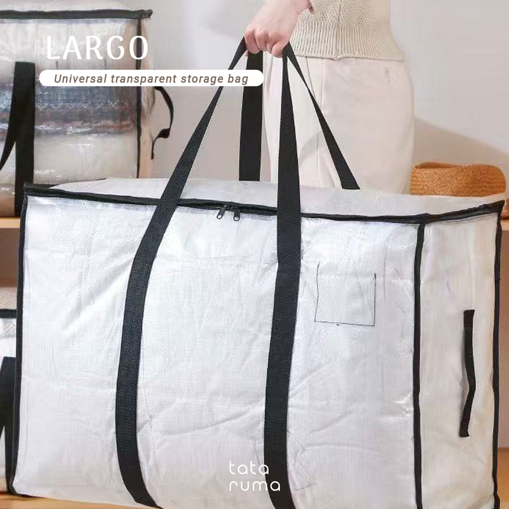 LARGO - Universal Transparent Storage Bag Tas Selimut Bedcover Baju Besar Jinjing