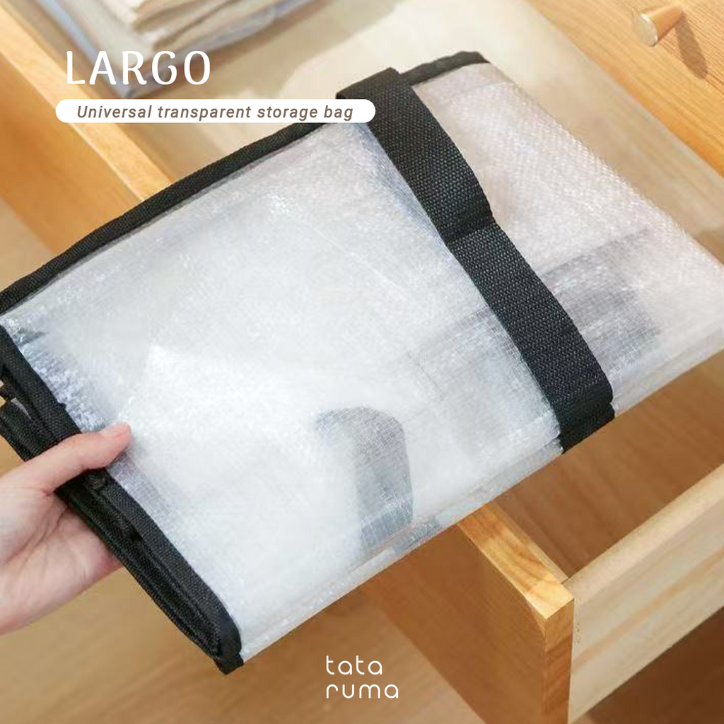 LARGO - Universal Transparent Storage Bag Tas Selimut Bedcover Baju Besar Jinjing