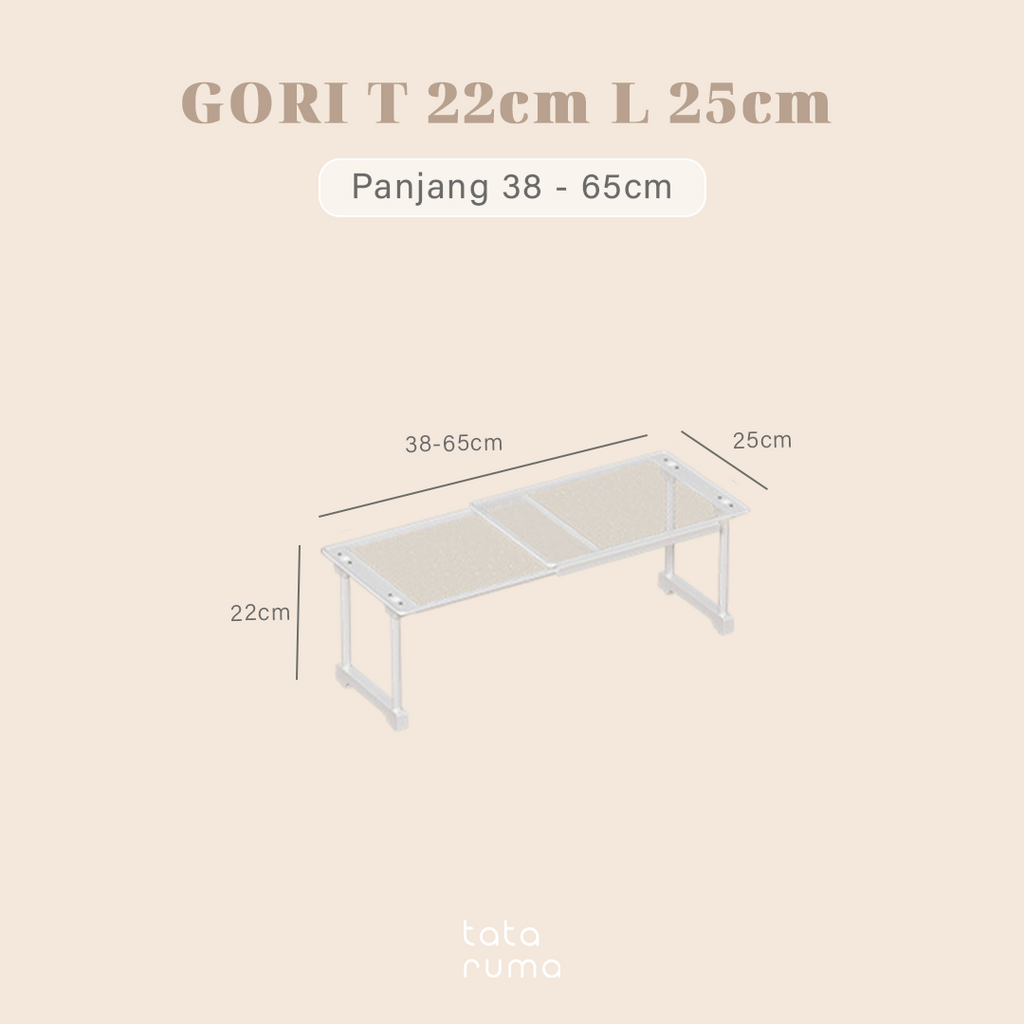 GORI - Rak Sekat Lemari Baju Penyimpanan Serbaguna Partisi Adjustable dan Stackable
