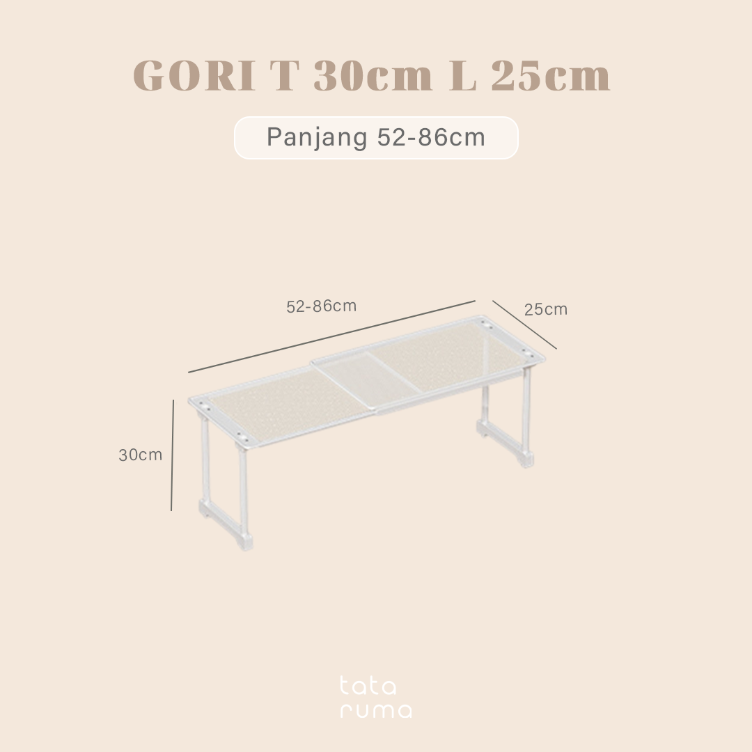GORI - Rak Sekat Lemari Baju Penyimpanan Serbaguna Partisi Adjustable dan Stackable