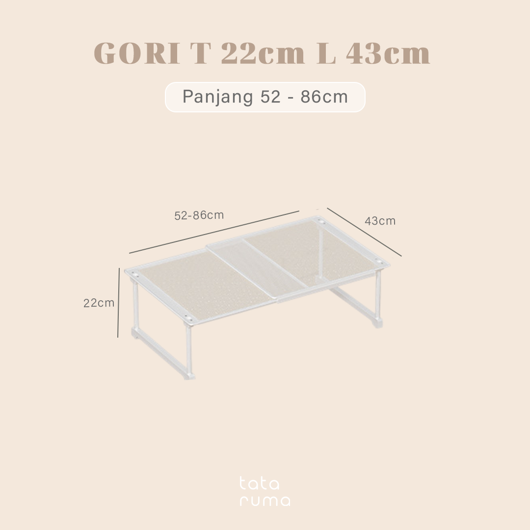 GORI - Rak Sekat Lemari Baju Penyimpanan Serbaguna Partisi Adjustable dan Stackable