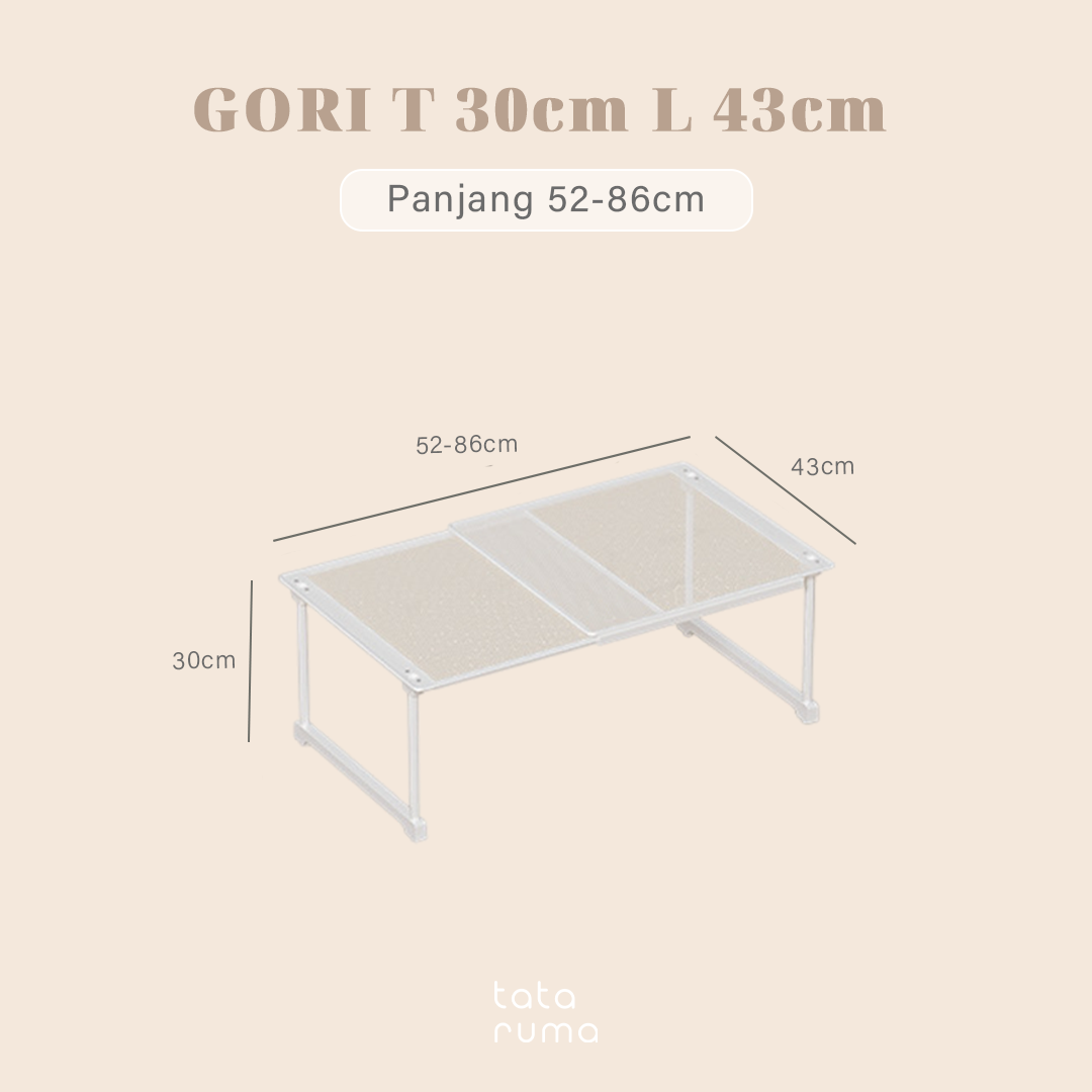 GORI - Rak Sekat Lemari Baju Penyimpanan Serbaguna Partisi Adjustable dan Stackable
