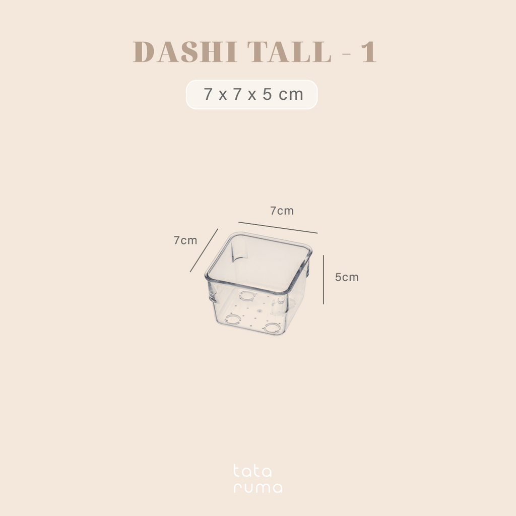 DASHI TALL - Drawer Organizer Transparent Storage Box Kotak Penyimpanan Sekat Divider Pembatas Laci