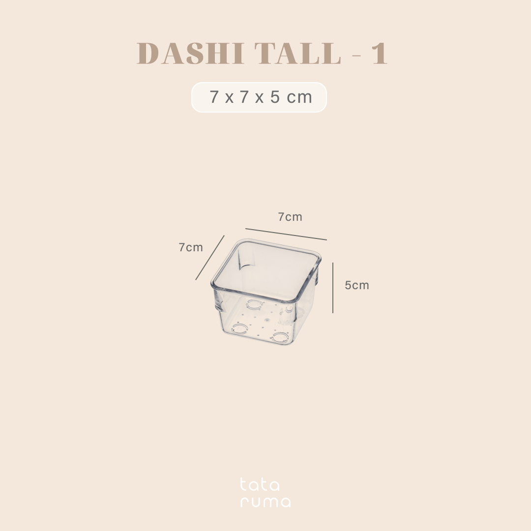 DASHI TALL - Drawer Organizer Transparent Storage Box Kotak Penyimpanan Sekat Divider Pembatas Laci