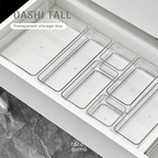 DASHI TALL - Drawer Organizer Transparent Storage Box Kotak Penyimpanan Sekat Divider Pembatas Laci