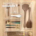 DASHI TALL - Drawer Organizer Transparent Storage Box Kotak Penyimpanan Sekat Divider Pembatas Laci