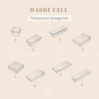 DASHI TALL - Drawer Organizer Transparent Storage Box Kotak Penyimpanan Sekat Divider Pembatas Laci
