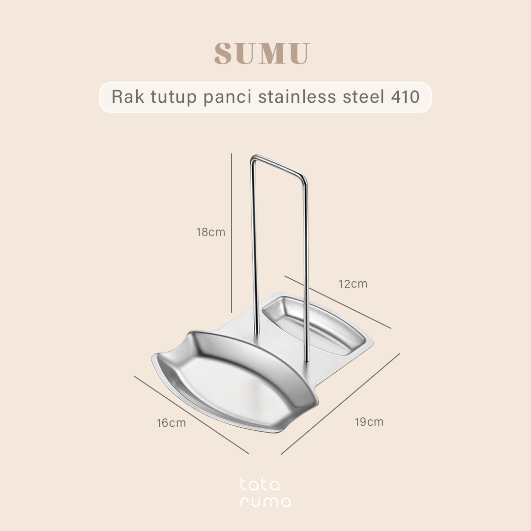 SUMU - Rak Tutup Panci Sutil Alat Penggorengan Stainless Steel 401