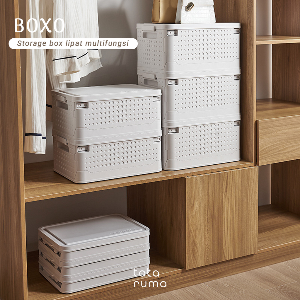 BOXO - Storage Box Stackable Lipat Simpan Buku, Snack, Mainan, Baju dan lainnya Serbaguna Multifungsi