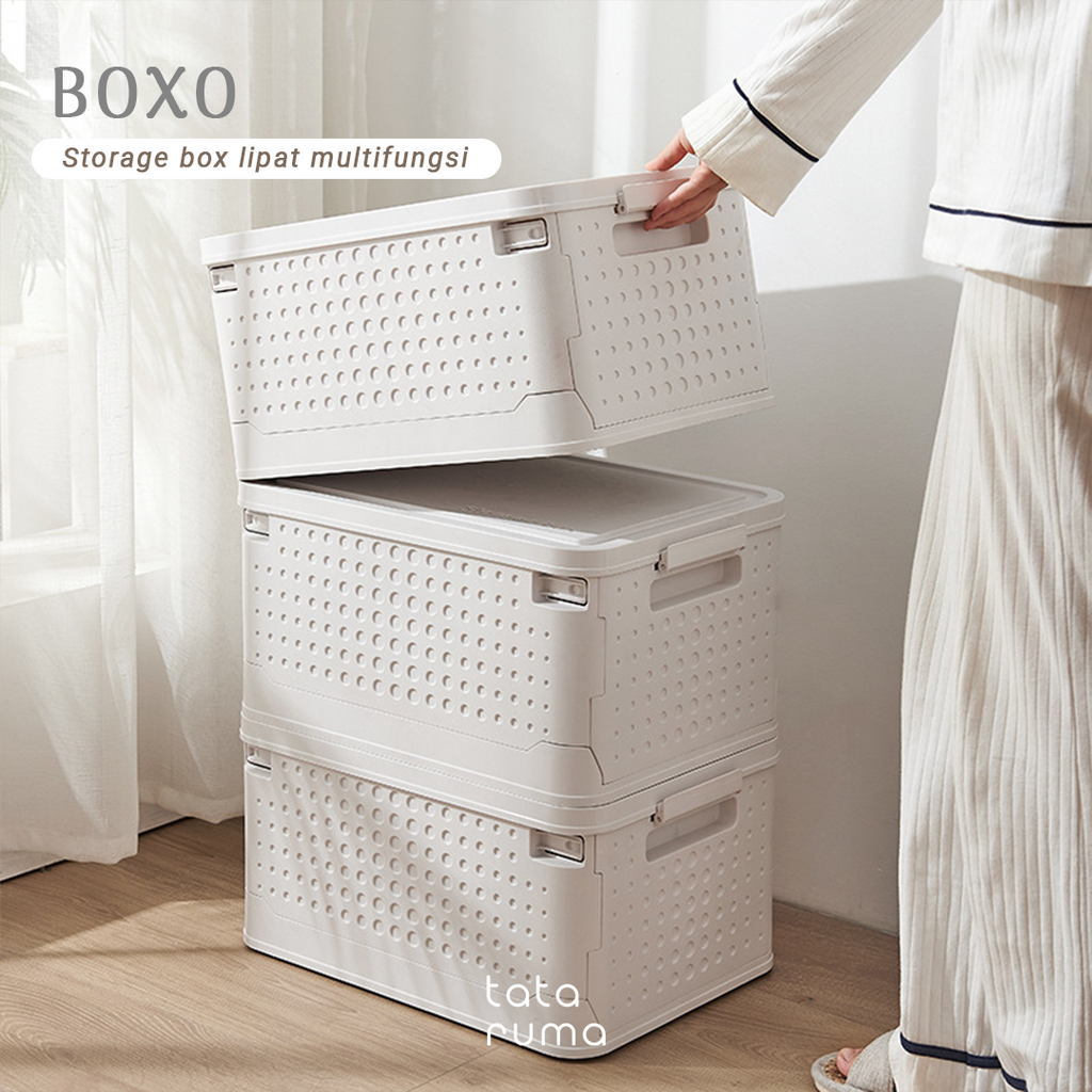 BOXO - Storage Box Stackable Lipat Simpan Buku, Snack, Mainan, Baju dan lainnya Serbaguna Multifungsi