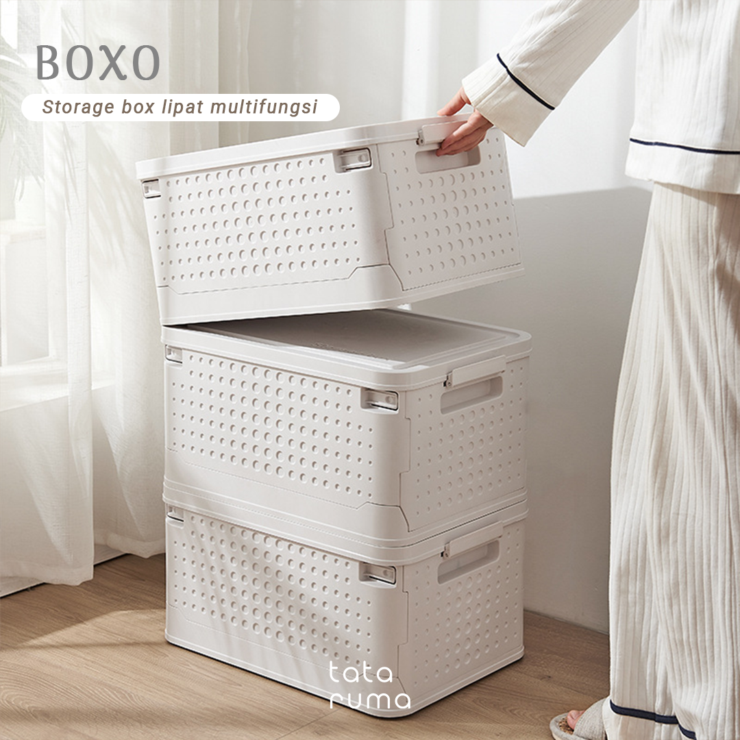 BOXO - Storage Box Stackable Lipat Simpan Buku, Snack, Mainan, Baju dan lainnya Serbaguna Multifungsi