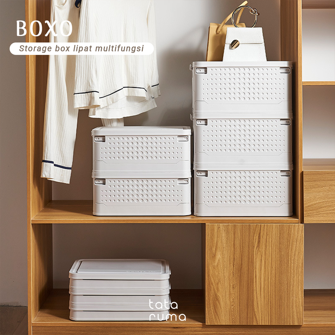 BOXO - Storage Box Stackable Lipat Simpan Buku, Snack, Mainan, Baju dan lainnya Serbaguna Multifungsi