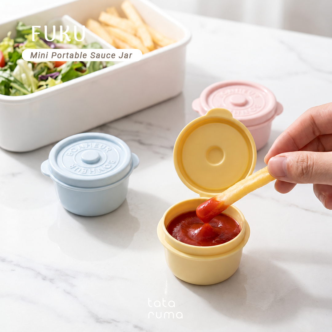 FUKU - Mini Portable Sauce Bottle Salad Dressing Ketchup Saos Jar Tempat Obat Serbaguna
