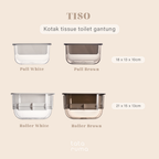 TISO - Kotak Gantung Tissue Toilet Kamar Mandi Tempel Dinding Tanpa Bor
