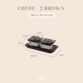 CHESU - Toples Cemilan Snack Permen Wadah Nampan Lebaran Motif Serat Kayu