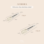 AURORA - Penjepit Capitan Silikon Dapur Makanan BBQ Stainless Steel