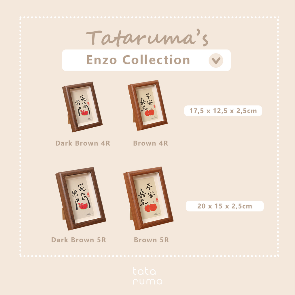 ENZO - Frame Bingkai Foto Pigura Kayu 4R/5R Estetik
