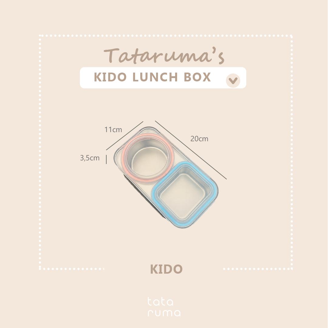 KIDO -  Food Box Anak Stainless Steel 304 Bersekat