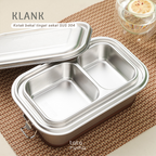 KLANK - Lunch Box Stainless 2 Tingkat Sekat Kedap Udara SUS 304