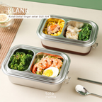 KLANK - Lunch Box Stainless 2 Tingkat Sekat Kedap Udara SUS 304