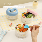 KUBO - Lunch Box Anak Bentuk Bulat Stainless Steel 304 Kedap Anti Bocor