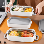 ZUTTO - Lunch Box Tingkat Stainless Steel 304 dengan Handle