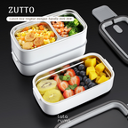 ZUTTO - Lunch Box Tingkat Stainless Steel 304 dengan Handle