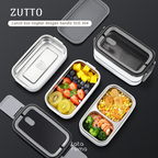 ZUTTO - Lunch Box Tingkat Stainless Steel 304 dengan Handle