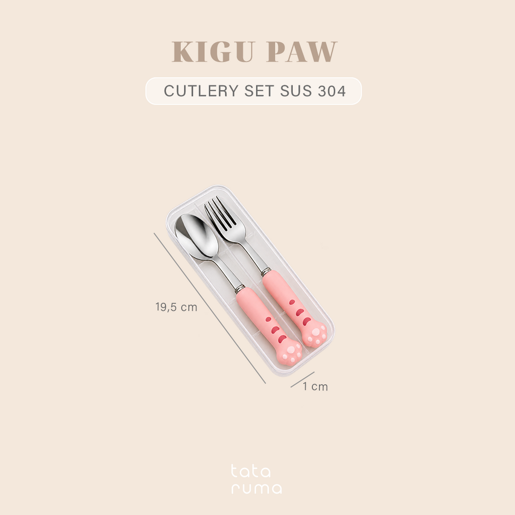 KIGU - Cutlery Set Sendok Garpu Makan Anak Karakter Lucu Stainless Steel 304