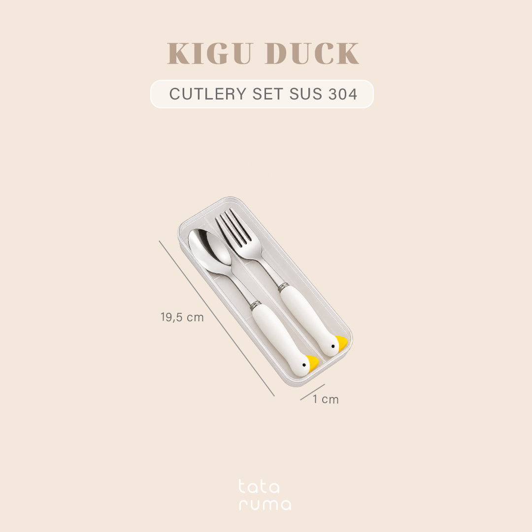 KIGU - Cutlery Set Sendok Garpu Makan Anak Karakter Lucu Stainless Steel 304