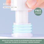 KURUMA - Botol Pump Refill Plastik 1000ml/1liter Anti Bocor FREE STICKER