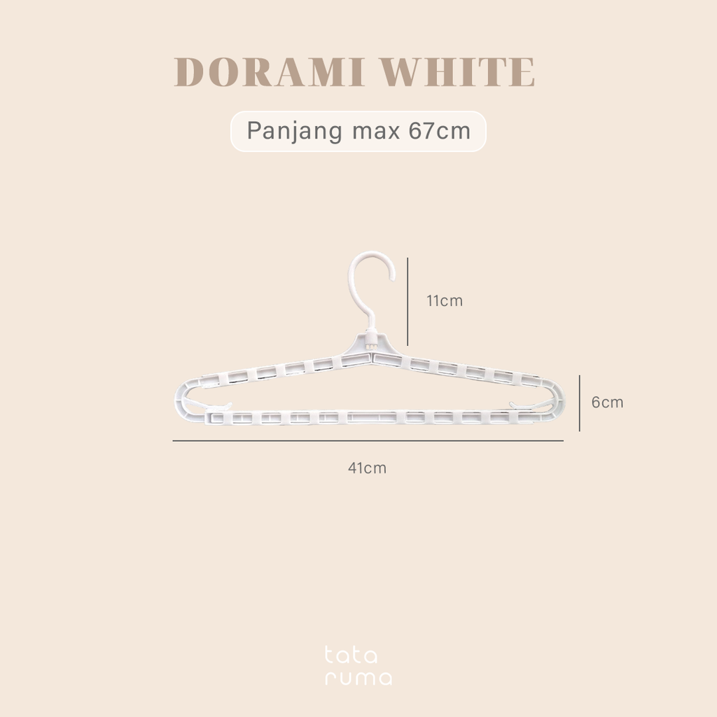 DORAMI - Gantungan Multi-Functional Retractable Hanger 360° Rotating Non-Slip Wet & Dry Use