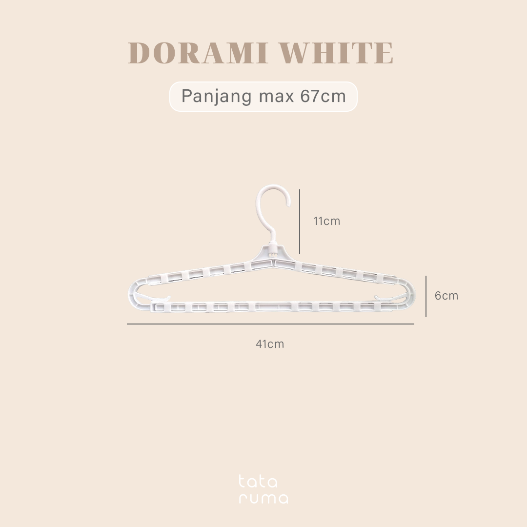 DORAMI - Gantungan Multi-Functional Retractable Hanger 360° Rotating Non-Slip Wet & Dry Use