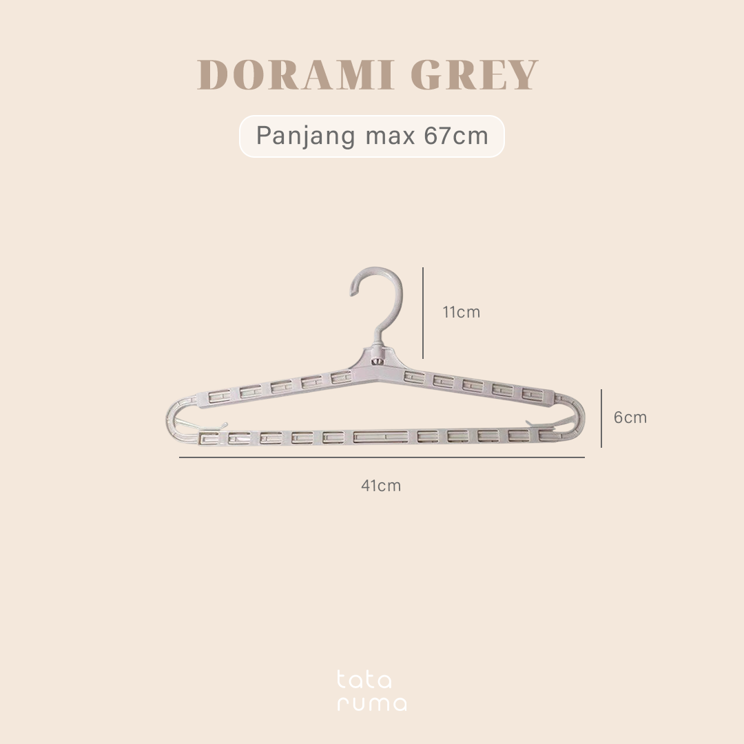DORAMI - Gantungan Multi-Functional Retractable Hanger 360° Rotating Non-Slip Wet & Dry Use