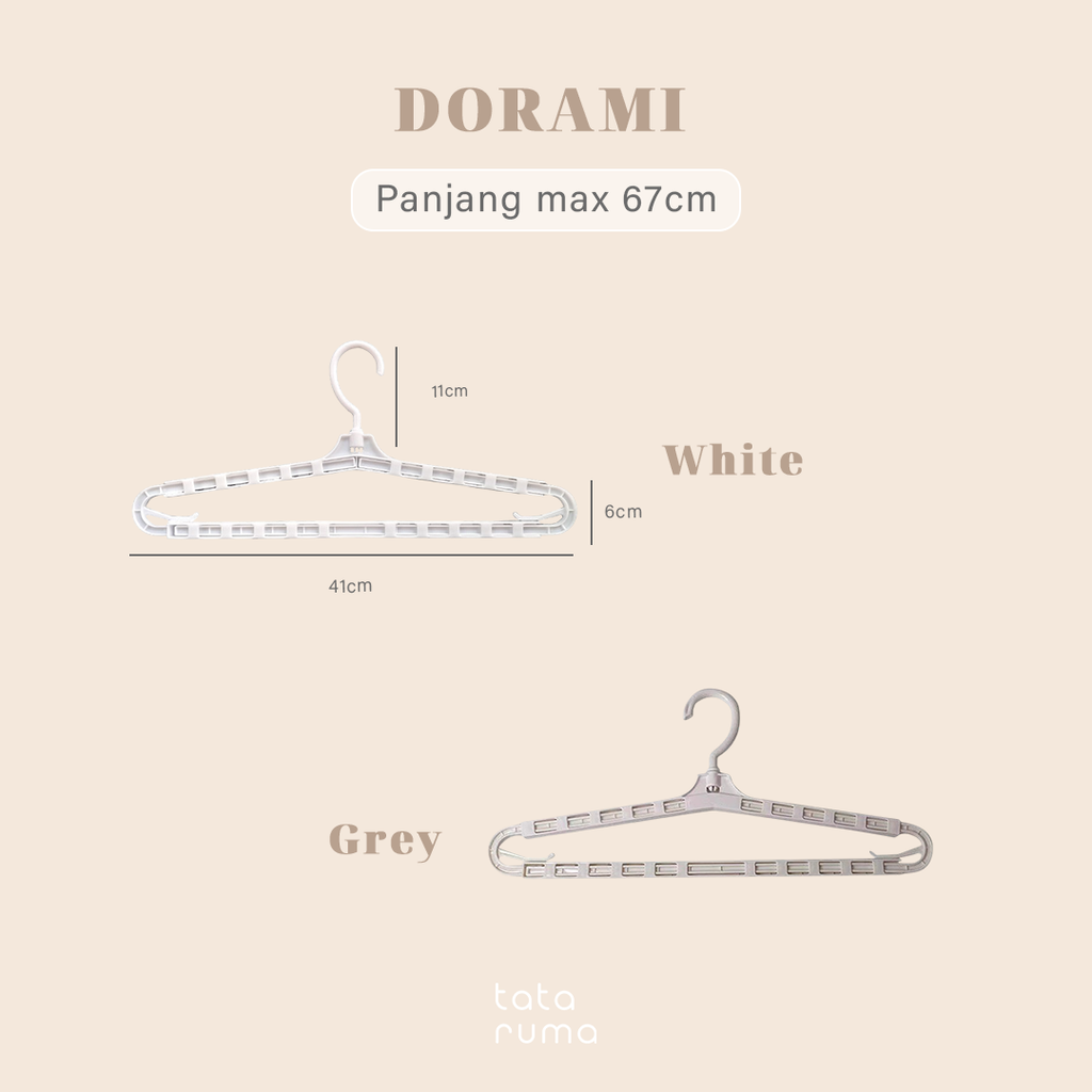 DORAMI - Gantungan Multi-Functional Retractable Hanger 360° Rotating Non-Slip Wet & Dry Use