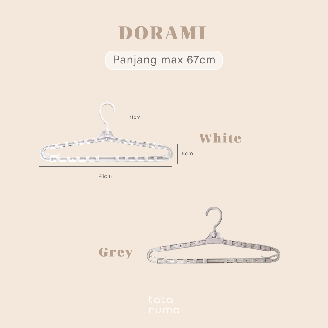 DORAMI - Gantungan Multi-Functional Retractable Hanger 360° Rotating Non-Slip Wet & Dry Use