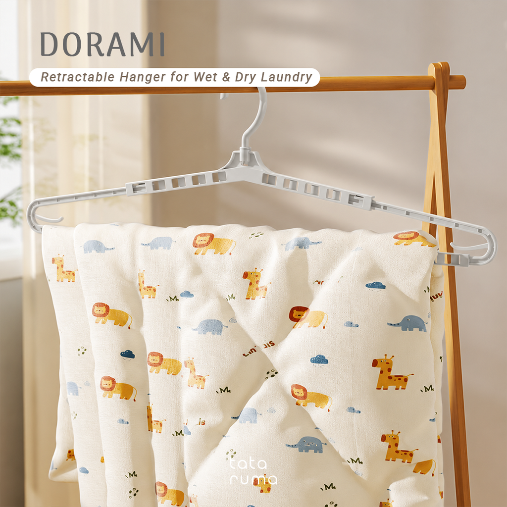 DORAMI - Gantungan Multi-Functional Retractable Hanger 360° Rotating Non-Slip Wet & Dry Use