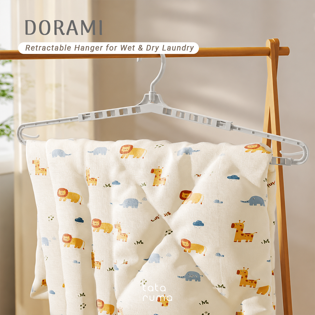 DORAMI - Gantungan Multi-Functional Retractable Hanger 360° Rotating Non-Slip Wet & Dry Use