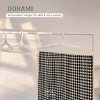 DORAMI - Gantungan Multi-Functional Retractable Hanger 360° Rotating Non-Slip Wet & Dry Use