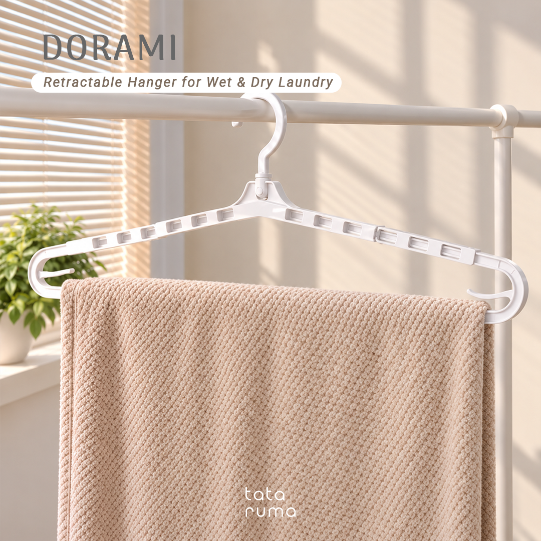 DORAMI - Gantungan Multi-Functional Retractable Hanger 360° Rotating Non-Slip Wet & Dry Use