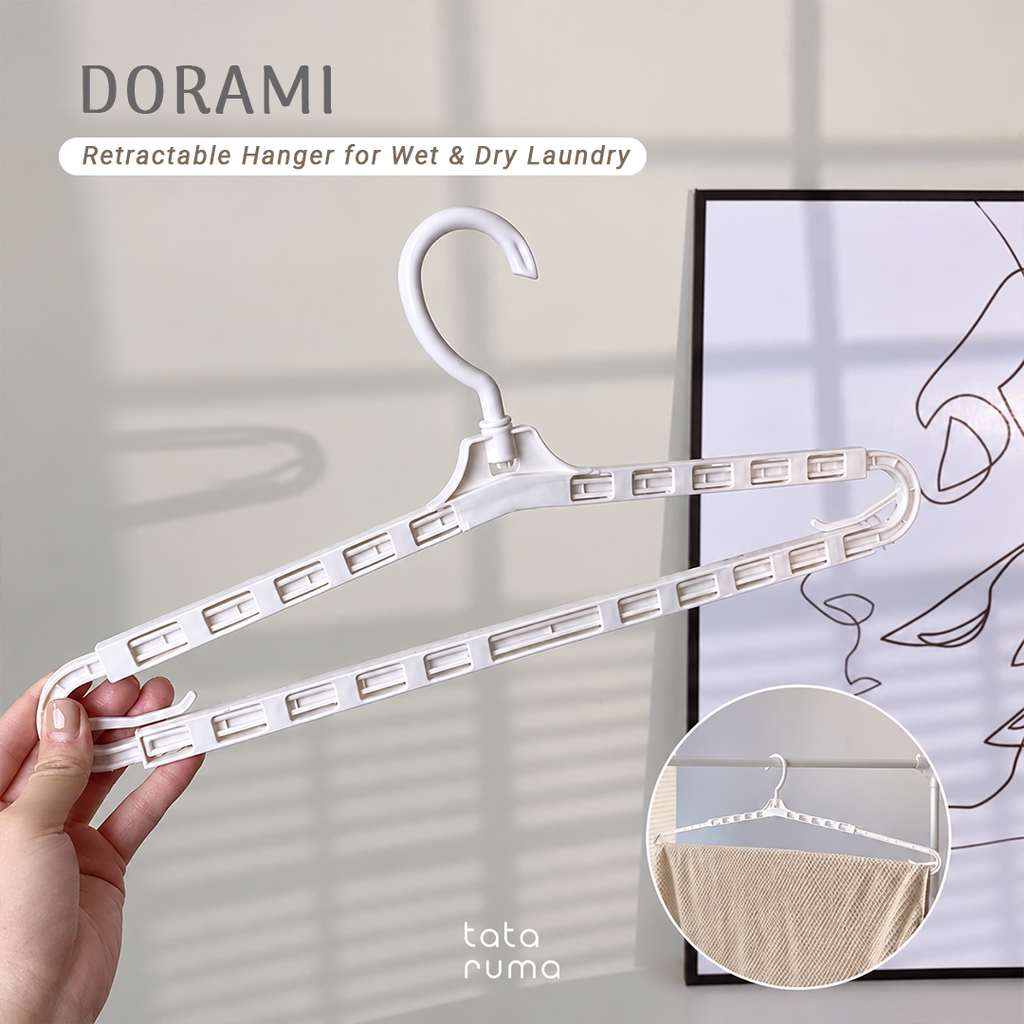 DORAMI - Gantungan Multi-Functional Retractable Hanger 360° Rotating Non-Slip Wet & Dry Use