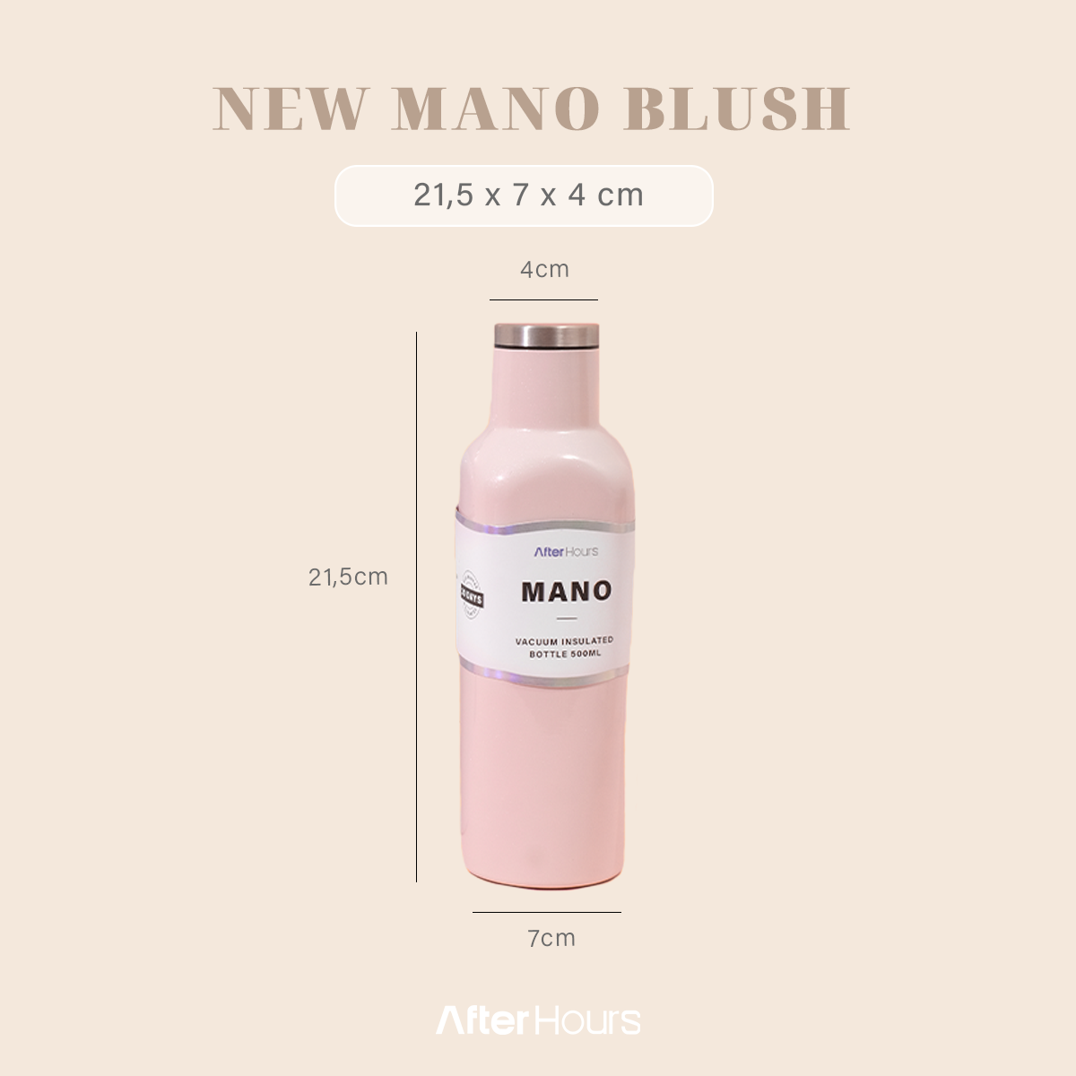 NEW MANO - Tumbler Vacuum Insulated Bottle 500ml Tahan Panas Dingin  Stainless Steel 304