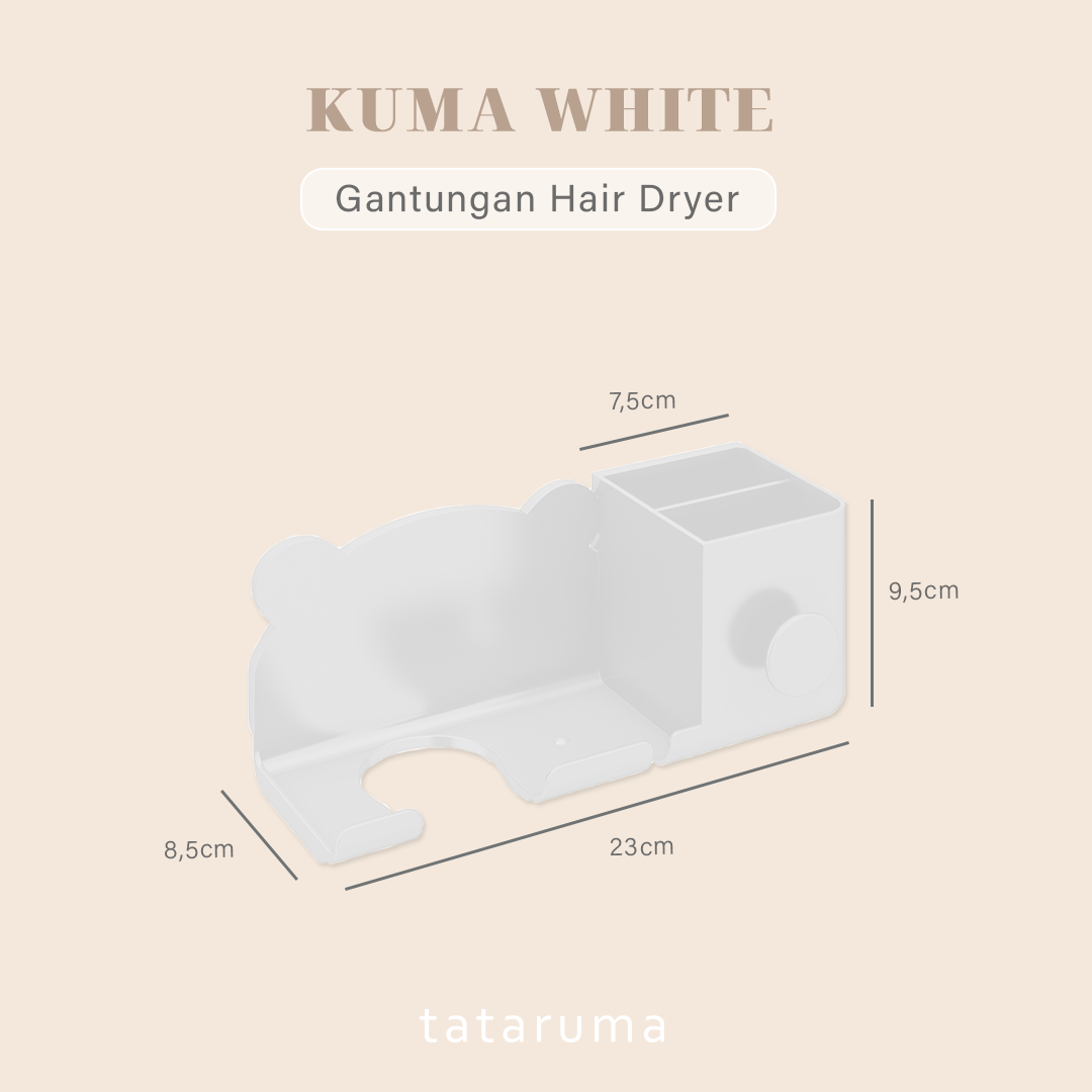 KUMA - Gantungan Hairdryer Cantolan Holder Hook Rak Tempat Pengering Rambut