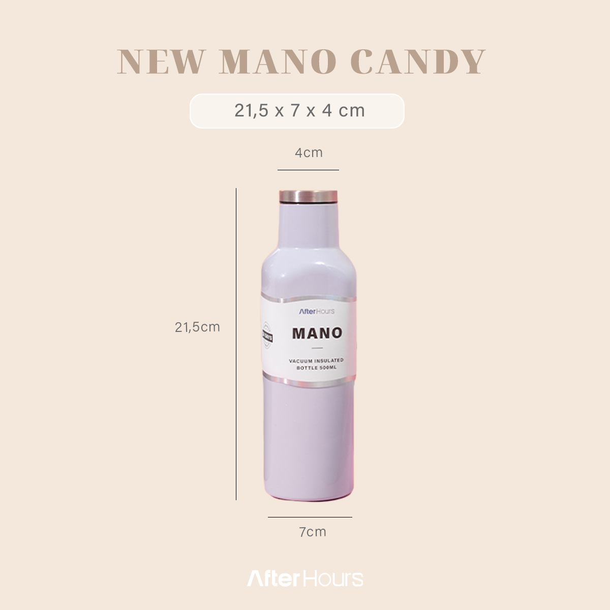 NEW MANO - Tumbler Vacuum Insulated Bottle 500ml Tahan Panas Dingin  Stainless Steel 304