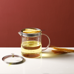 ABURI - Oil Pot 1,5L dengan Filter Tempat Penyimpanan Minyak Kaca Borosilikat dengan Tutup Handle