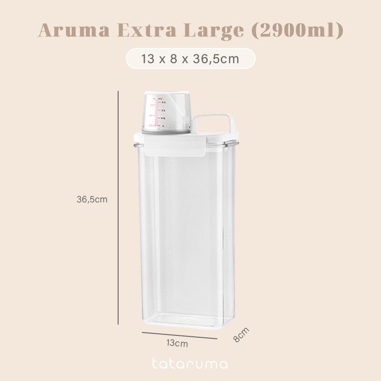 ARUMA - Kontainer Detergen/Cereal/Pet Food Kedap Udara Tutup Takaran