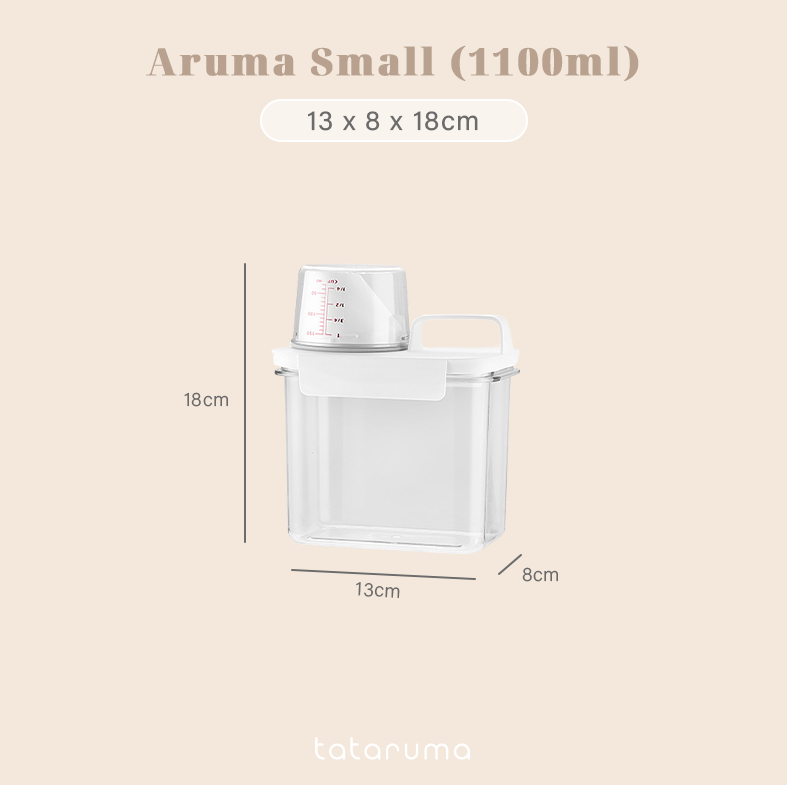 ARUMA - Kontainer Detergen/Cereal/Pet Food Kedap Udara Tutup Takaran